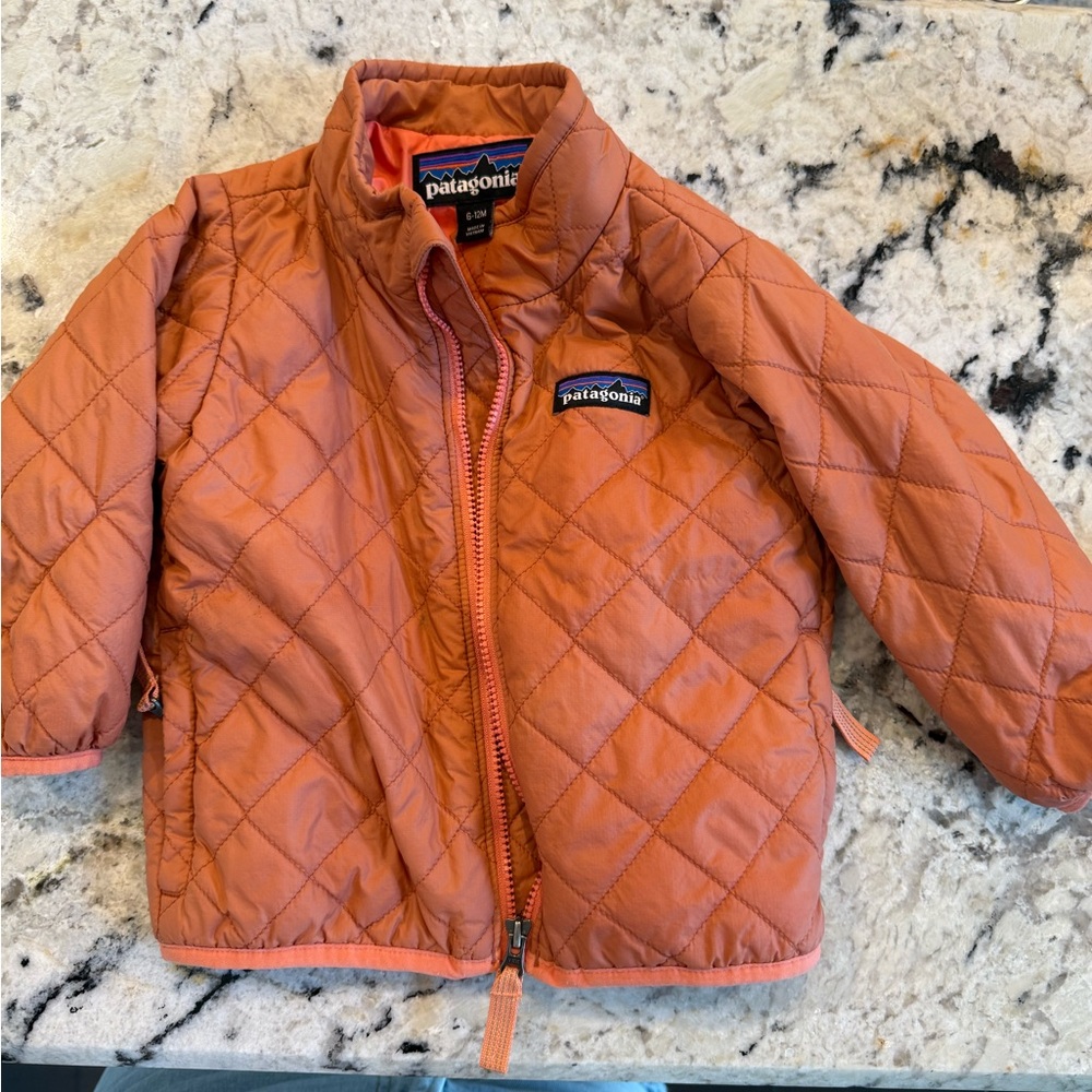 Patagonia Kids Quilted Puffer Jacket in Orange